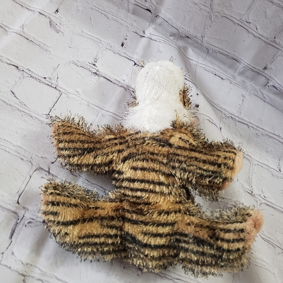 Webkinz Lil Kinz Fuzzy Tiger 7 inch Orange Black White Floppy - Picture 6 of 9